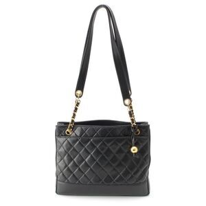 Chanel Matelasse Ball Chain Shoulder Bag Tote Bag Black